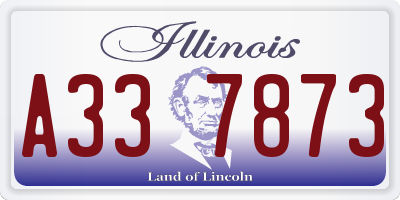 IL license plate A337873