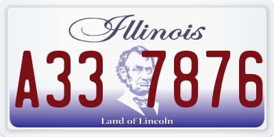 IL license plate A337876