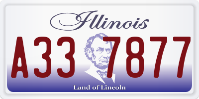IL license plate A337877