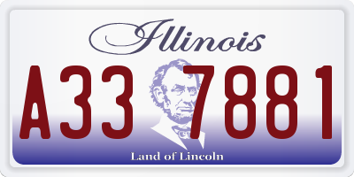 IL license plate A337881