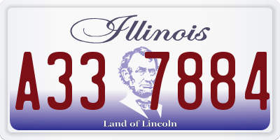IL license plate A337884