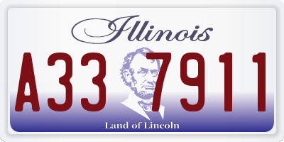 IL license plate A337911