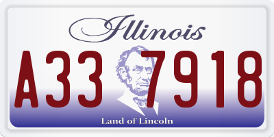 IL license plate A337918