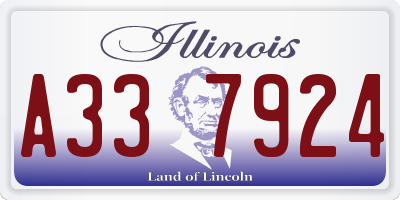 IL license plate A337924