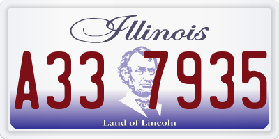 IL license plate A337935