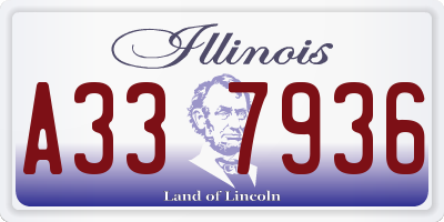 IL license plate A337936