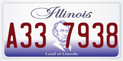 IL license plate A337938