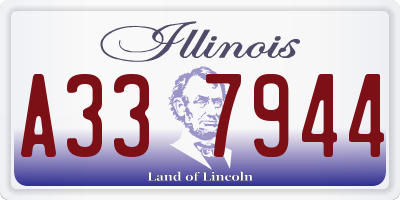 IL license plate A337944