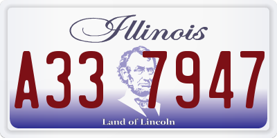 IL license plate A337947