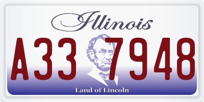 IL license plate A337948