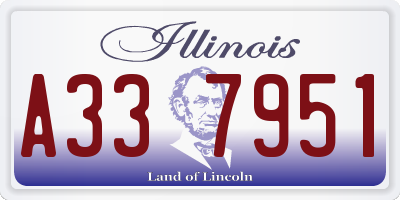 IL license plate A337951
