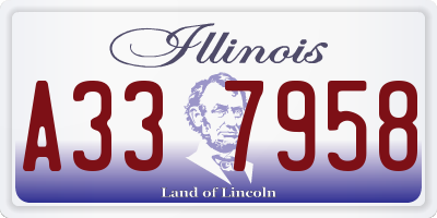 IL license plate A337958