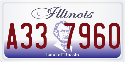 IL license plate A337960