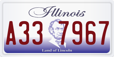 IL license plate A337967