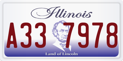 IL license plate A337978