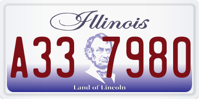 IL license plate A337980