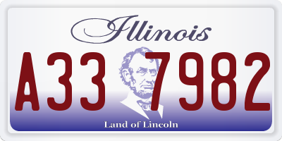 IL license plate A337982