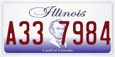 IL license plate A337984
