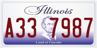 IL license plate A337987