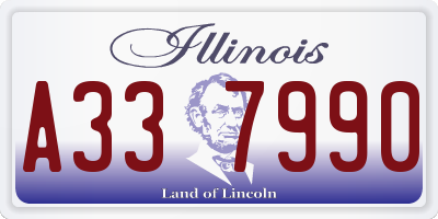 IL license plate A337990