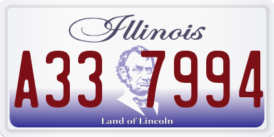 IL license plate A337994