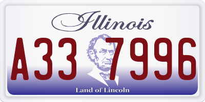IL license plate A337996