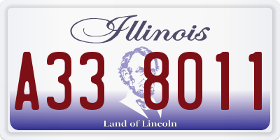 IL license plate A338011