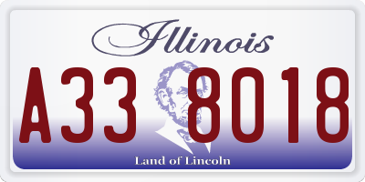 IL license plate A338018