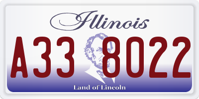IL license plate A338022