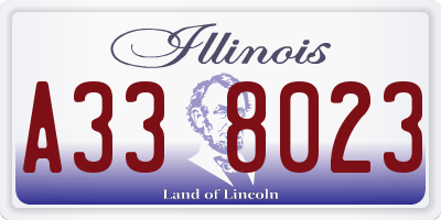 IL license plate A338023