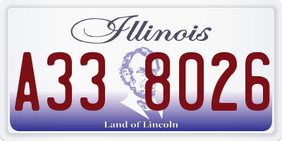 IL license plate A338026