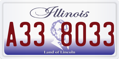 IL license plate A338033
