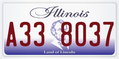 IL license plate A338037