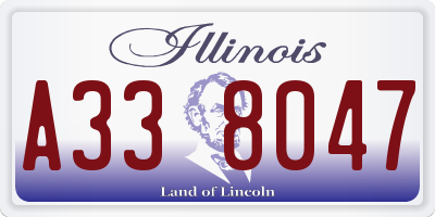 IL license plate A338047