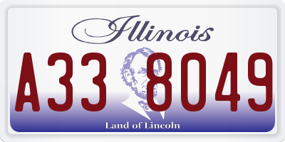 IL license plate A338049