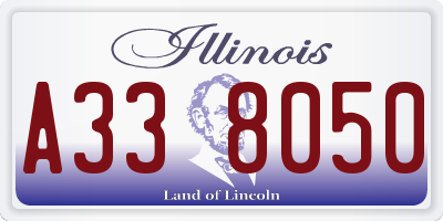 IL license plate A338050