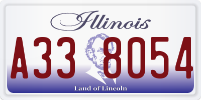 IL license plate A338054
