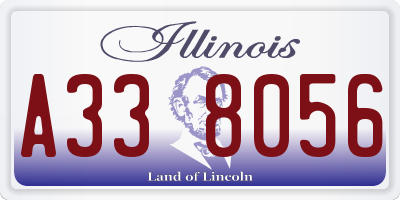 IL license plate A338056
