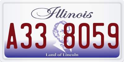 IL license plate A338059