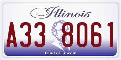 IL license plate A338061