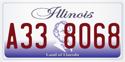 IL license plate A338068