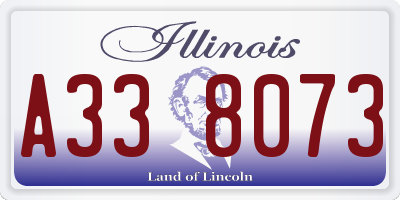 IL license plate A338073