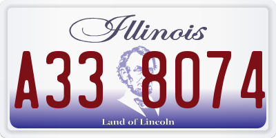 IL license plate A338074