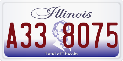 IL license plate A338075