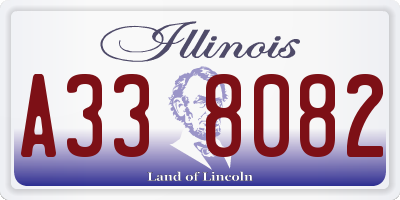 IL license plate A338082