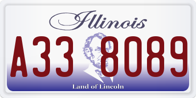 IL license plate A338089