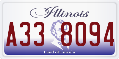 IL license plate A338094