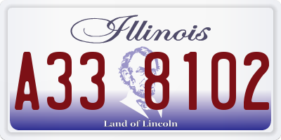 IL license plate A338102