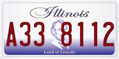 IL license plate A338112