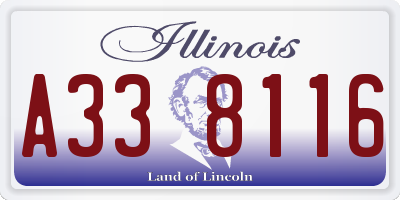 IL license plate A338116